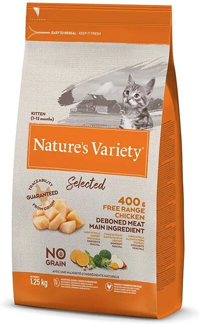 Comida Natural Gato NatureS V Selected Feline Kitten Pollo 1,25Kg - Natures Variety