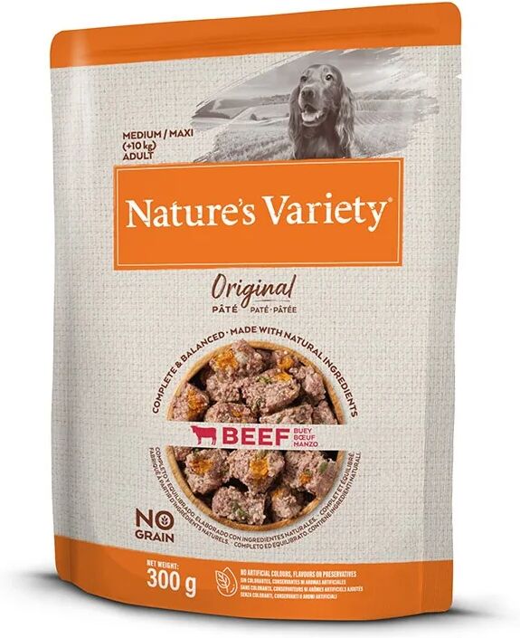 Comida Natural Perro NatureS Variety Canine Adult Pate Medium Max Buey 300Gr - Natures Variety