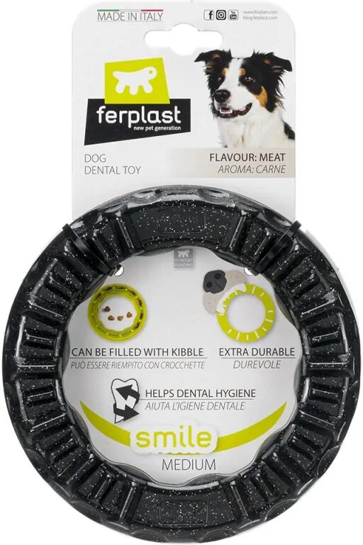 Ferplast Juguete Perro Smile M Negro Dog Ring 1Ud - FERPLAST