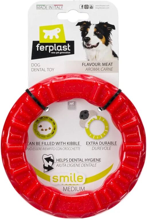 Ferplast Juguete Perro Smile M Rojo Dog Ring 1Ud - FERPLAST