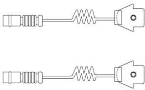 DELPHI Contacto de aviso, desgaste de los frenos para MERCEDES-BENZ: 124 Series, 201 Series, Classe E, 126 Series (Ref: LZ0111)