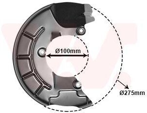 VAN WEZEL Chapa protectora contra salpicaduras, disco de freno para SEAT: Ibiza, Cordoba, Toledo, Mii & VOLKSWAGEN: Polo, UP (Ref: 5829372)