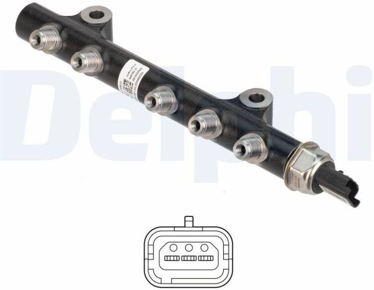 DELPHI Tubo distribuidor, combustible para PEUGEOT: 207, 308, Partner, 2008, 208, 3008, 5008, 508, Expert, 206+, 207+, 4008, 301 (Ref: 9144A290B)