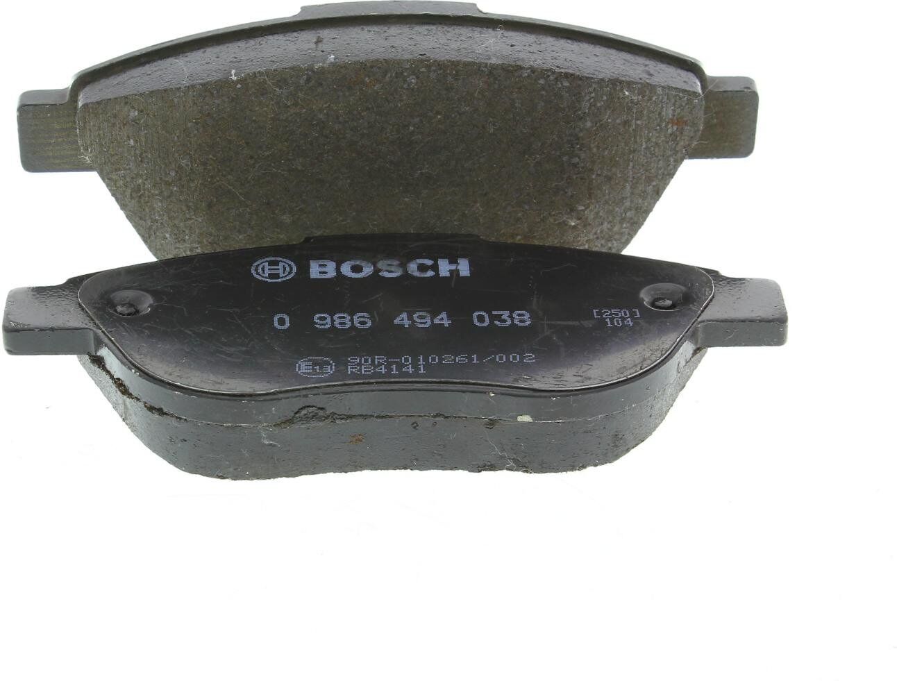 Bosch Juego de 4 pastillas de freno para CITROËN: Xsara Picasso, C4, C3, Berlingo, Xsara & PEUGEOT: 206, 307, 207, Partner, 1007 (Ref: 0 986 494 038)