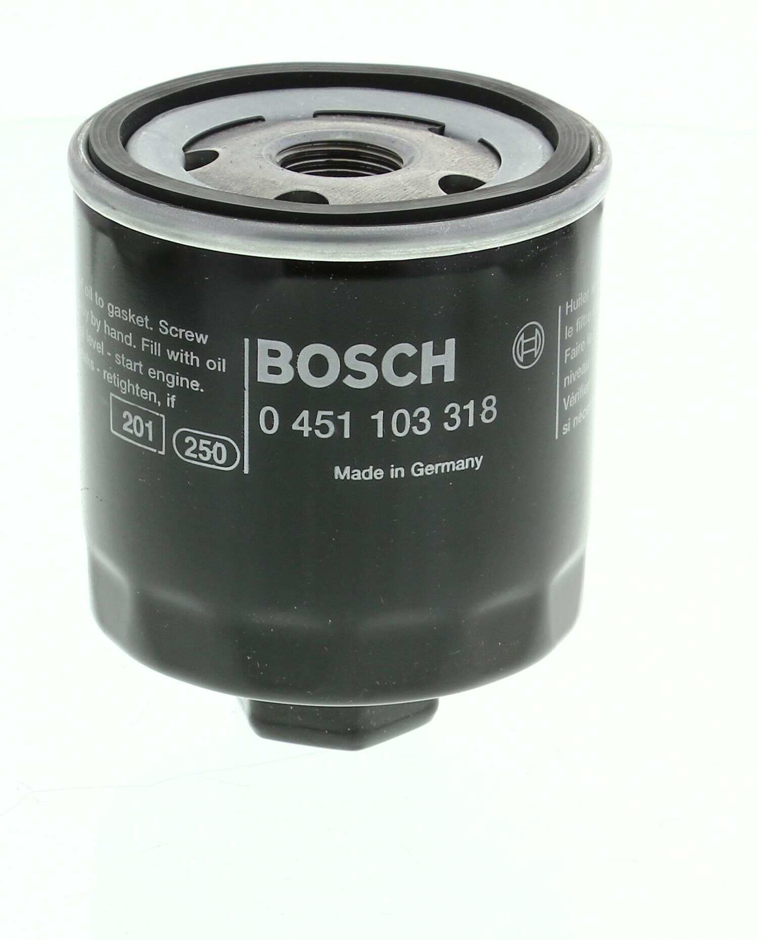 Bosch Filtro de aceite para SEAT: Ibiza, Leon, Altea, Toledo, Cordoba, Arosa, Inca & VOLKSWAGEN: Golf, Polo, Caddy, Bora (Ref: 0 451 103 318)