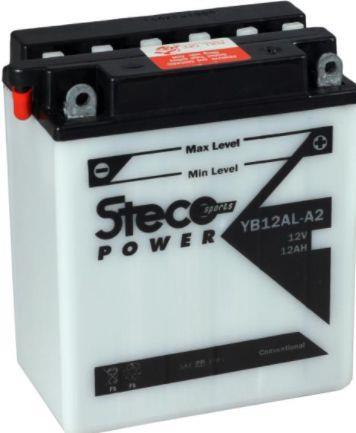 Steco Powersports Batería moto 12.0 12.0 convencional (Ref: YB12AL-A2)