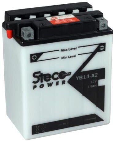 Steco Powersports Batería moto 12.0 14.0 convencional (Ref: YB14-A2)