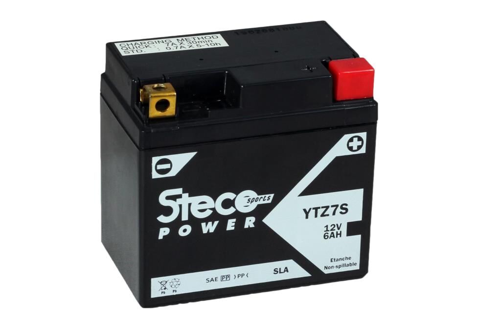 Steco Powersports Batería moto 12.0 6.0 SLA AGM (Ref: STZ7S)