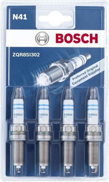 Bosch Juego de 4 bujías de encendido para CITROËN: C4, C4 Picasso, Berlingo, C5, C3, C3 Picasso, DS4, DS3 & PEUGEOT: 207, 308 (Ref: 0 242 129 804)