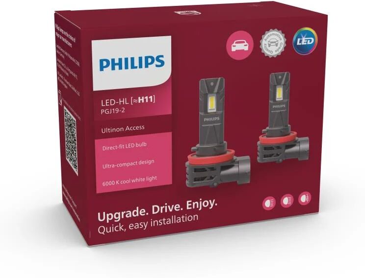 Philips Bombilla LED,  Faros delanteros para VOLKSWAGEN: Golf, Passat, Touran, Touareg, Caddy, Transporter, Jetta, New Beetle (Ref: 11362U2500C2)