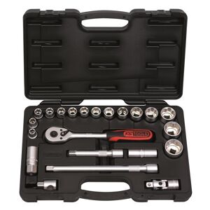 KS TOOLS Caja de carracas y vasos 1/2