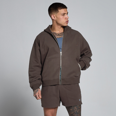 MyProtein Sudadera con capucha oversize Lift de felpa francesa con cremallera de dos vías para hombre de MP - Chocolate - XXXL MyProtein Sudadera con capucha oversize Lift de felpa francesa con cremallera de dos vías para hombre de MP - Chocolate - XXXL