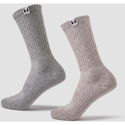 MyProtein Calcetines de senderismo de MP (paquete de 2 pares) - Marrón/Gris jaspeado - UK 2-5 MyProtein Calcetines de senderismo de MP (paquete de 2 pares) - Marrón/Gris jaspeado - UK 2-5