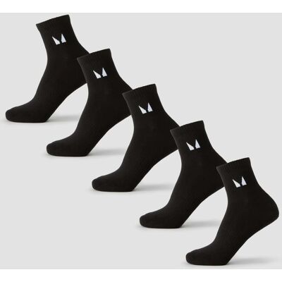 MyProtein Calcetines tobilleros unisex de MP (paquete de 5) - Negro - UK 12-14 MyProtein Calcetines tobilleros unisex de MP (paquete de 5) - Negro - UK 12-14