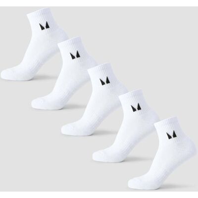 MyProtein Calcetines tobilleros unisex de MP (paquete de 5) - Blanco - UK 12-14 MyProtein Calcetines tobilleros unisex de MP (paquete de 5) - Blanco - UK 12-14