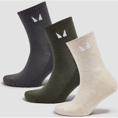 MyProtein Calcetines de caña media unisex de MP (paquete de 3) - Arena del desierto/Verde bosque/Gris noche - UK 9-11 MyProtein Calcetines de caña media unisex de MP (paquete de 3) - Arena del desierto/Verde bosque/Gris noche - UK 9-11