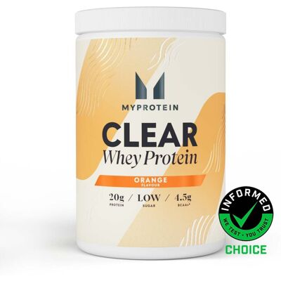MyProtein Clear Whey Isolate - 20 Raciones - 500g - Naranja - Polvo de Proteínas MyProtein Clear Whey Isolate - 20 Raciones - 500g - Naranja - Polvo de Proteínas