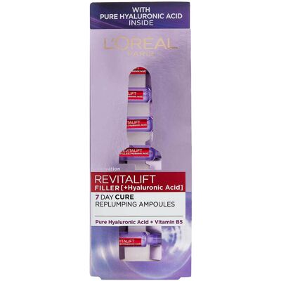 L'Oréal Paris Revitalift Filler Replumping Ampoules 7 x 1.3ml L'Oréal Paris Revitalift Filler Replumping Ampoules 7 x 1.3ml