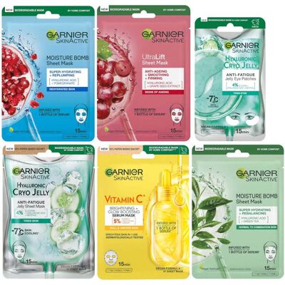 Garnier SkinActive Face Sheet Mask Party (6 Masks) Garnier SkinActive Face Sheet Mask Party (6 Masks)