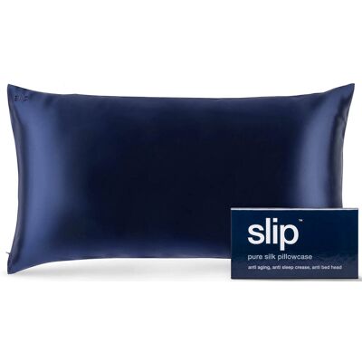 Funda de Almohada de Seda Navy King - Fundas de Almohada Funda de Almohada de Seda Navy King - Fundas de Almohada