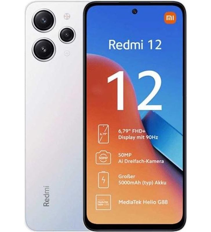 Xiaomi tf272531050 smartphone redmi 12 4gb/128gb 4g nfc plata polar