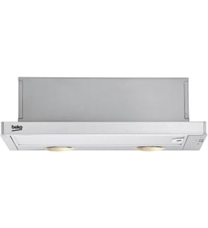 Beko ctb 6250 x campana telescópica inox 60cm / d / extracción máx. 420m3h / 69dba / 2 filtros grasa metálicos / recirculación o