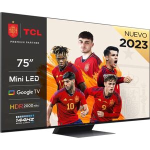 TCL 75c845 tv miniled 75'' con quantum dot 4k ultra hd google tv hdr10+ y 2.1 onkyo sound system