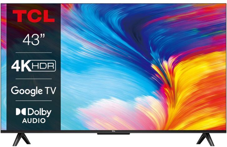 TCL 43p631 tv 43 43 4k hdr tv with google tv 108 dark metal f