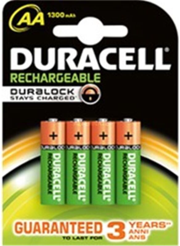 Duracell lr06recarg_1300 pack 4 pilas recargable aa (lr06) 1300 ma