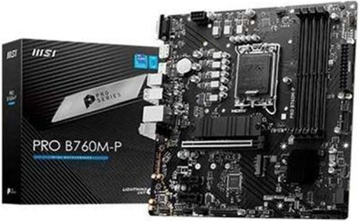 MSI a0048167 placa base 1700 pro b760m-p ddr5 componentes