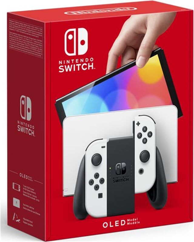 Nintendo 10007454 switch versión oled blanca/ incluye base/ 2 mandos joy-con