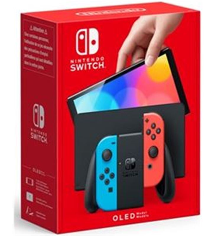Nintendo 10007455 consola switch oled 7'' joy-con 64 gb azul y rojo neón