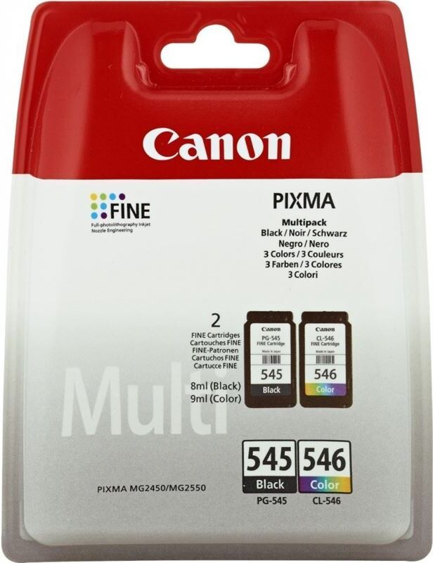 Canon cs32108807 multipack pg 545 xl cl 546xl papel 50 hojas