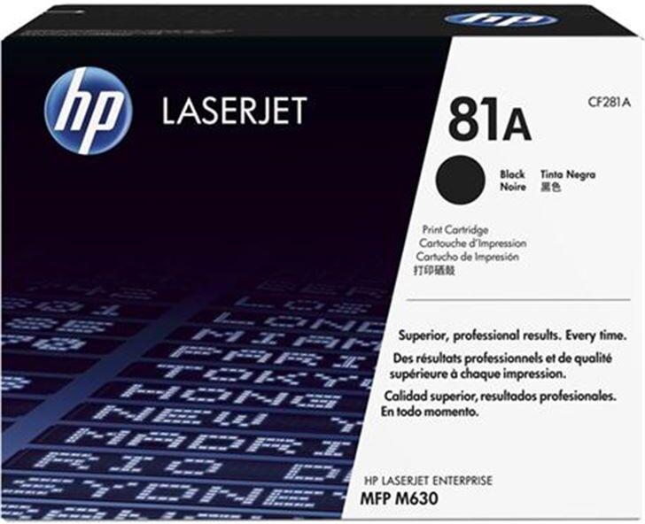 Hewlett cs4235457 hp 81a black original laserjet toner cartridge