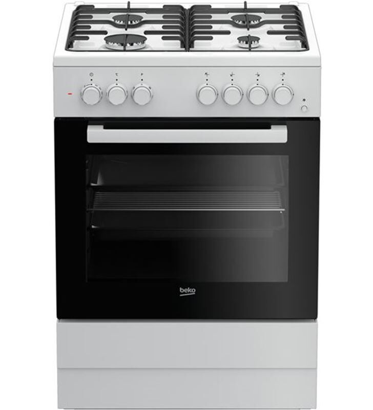 Beko fse62110dw cocina gas 4f 60cm blanca natural horno electrico