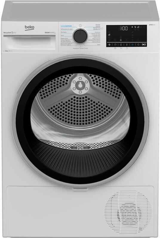 Beko b5t43243 secadora carga frontal 9kg clase a+++ libre instalacion display digital ironfinish steam refreshment