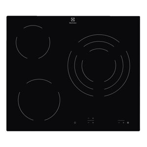 Electrolux ehf6232iok placa radiante sin marco de 3 zonas controles táctiles independientes indicadores de calor residual zona t