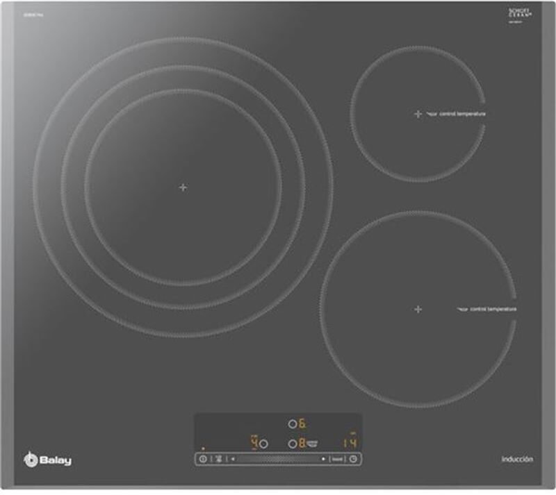 Balay 3eb967au placa inducc antracita 60cm 3zon vitrocerámicas inducción