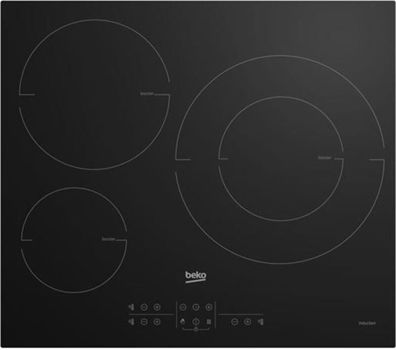 Beko hii63205mt nueva inducción 3 zonas con duo de 32cm. 7200w. acceso semi directo