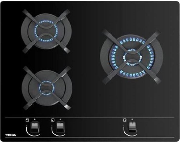 Teka 112580002 encimera gbc 63010 cristalgas 60 cm ancho para gas natural