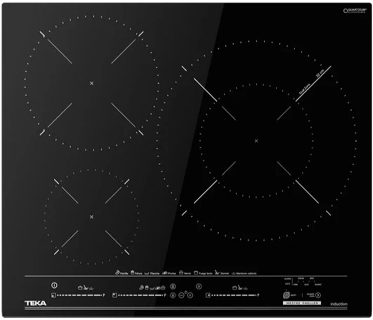 Teka 112500055 mestrepaeller izc 63632 mpt bk placa de inducción con sensores de temperatura 3 zonas