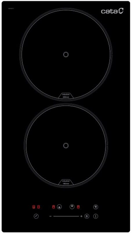 Cata isb3102bka isb-3102 bk/a placa de induccion 2 zonas de fuegos