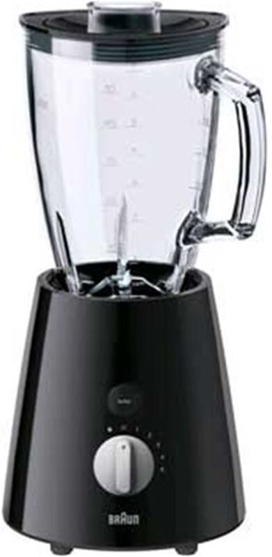 Braun jb3060bk batidora de vaso negra. 800w, vaso de cristal, 1