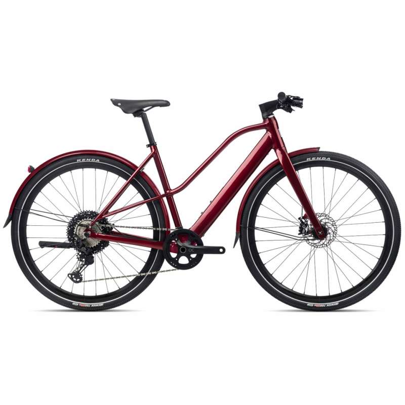Orbea Vibe Mid H10 Mud Bicicleta Urbana Eléctrica Para Mujer - 2022 - Metallic Dark Red (Gloss)