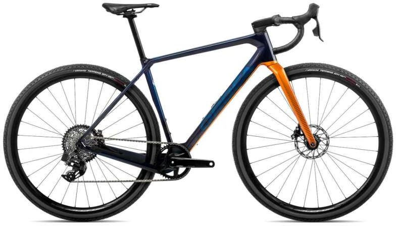 Orbea Terra M31e Team 1X - Rival XPLR eTAP AXS Bicicleta Gravel - 2023 - blue carbon / leo orange