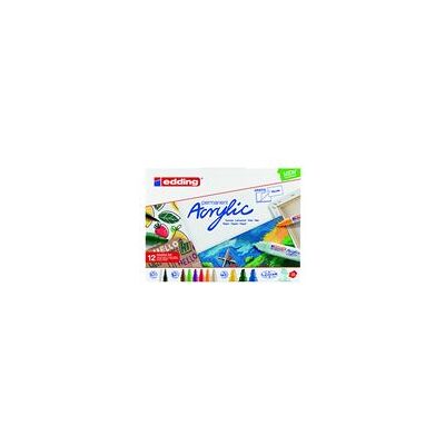 Pack 12 Marcadores Acrylics Edding Colores Surtidos Pack 12 Marcadores Acrylics Edding Colores Surtidos