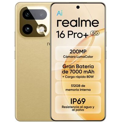 Realme 16 Pro+ 5g 6,83" 512gb Master Gold Realme 16 Pro+ 5g 6,83" 512gb Master Gold