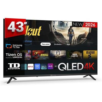 Tv Led 43" Td Systems M43qc22tizen Smart Tv Qled 4k Con Samsung Tv Tizen Os 8.0 Negro F Tv Led 43" Td Systems M43qc22tizen Smart Tv Qled 4k Con Samsung Tv Tizen Os 8.0 Negro F