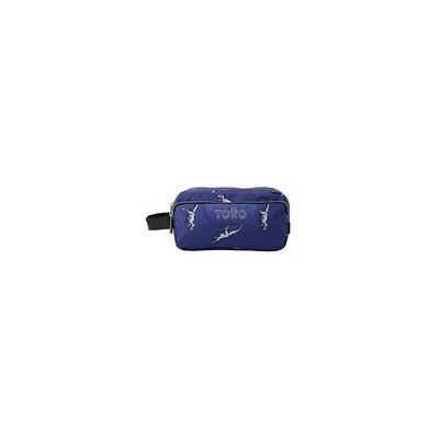 Estuche Escolar Eco-friendly con Tres Compartimentos Azul - Totto Estuche Escolar Eco-friendly con Tres Compartimentos Azul - Totto