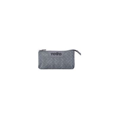 TOTTO - Tablero - Gris metálico - Estuche escolar TOTTO - Tablero - Gris metálico - Estuche escolar